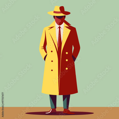 Autumn Vibes Man in Stylish Trenchcoat Embraces the Fall Season