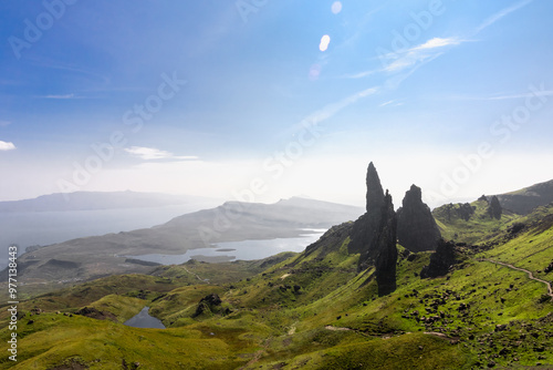 old man of storr beautiful rock formation on the isle of skye in scotland