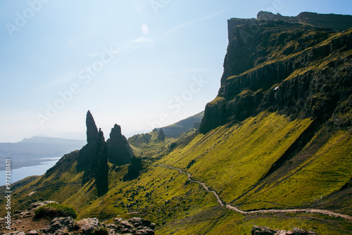 old man of storr beautiful rock formation in scotland