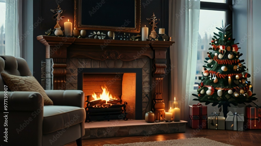 fireplace with christmas decorations fireplace with christmas decorations