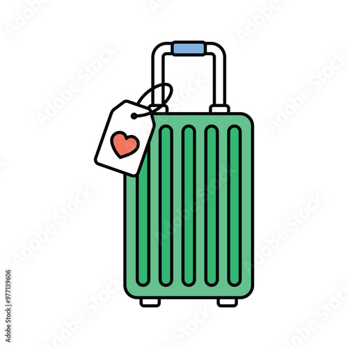 A suitcase symbolizing the post wedding trip or honeymoon