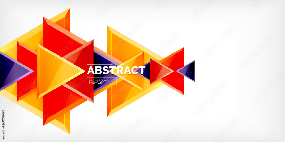 Triangle glass shapes geometric abstract background. Vector Illustration For Wallpaper, Banner, Background, Card, Book Illustration, landing page