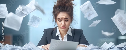 Distraught Businesswoman wi...