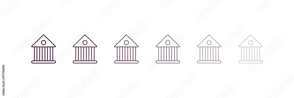 federal agency outline icon. Linear vector from army and military concept. 6 different line style federal agency icon included thin, light, regular, medium, bold, black. federal agency outline icon. Linear vector from army and military concept. 6 different line style federal agency icon included thin, light, regular, medium, bold, black.