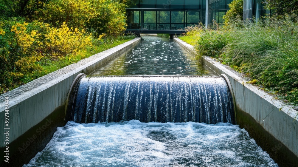 Waterfall in a Man-Made Canal Waterfall in a Man-Made Canal