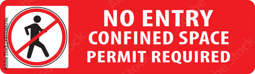 No entry confined space sign notice.eps