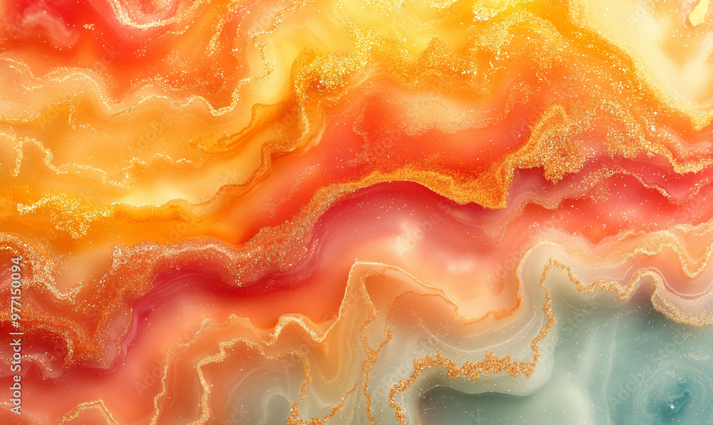 Vibrant abstract art with warm hues that blend together to create a mesmerizing texture. Vibrant abstract art with warm hues that blend together to create a mesmerizing texture.