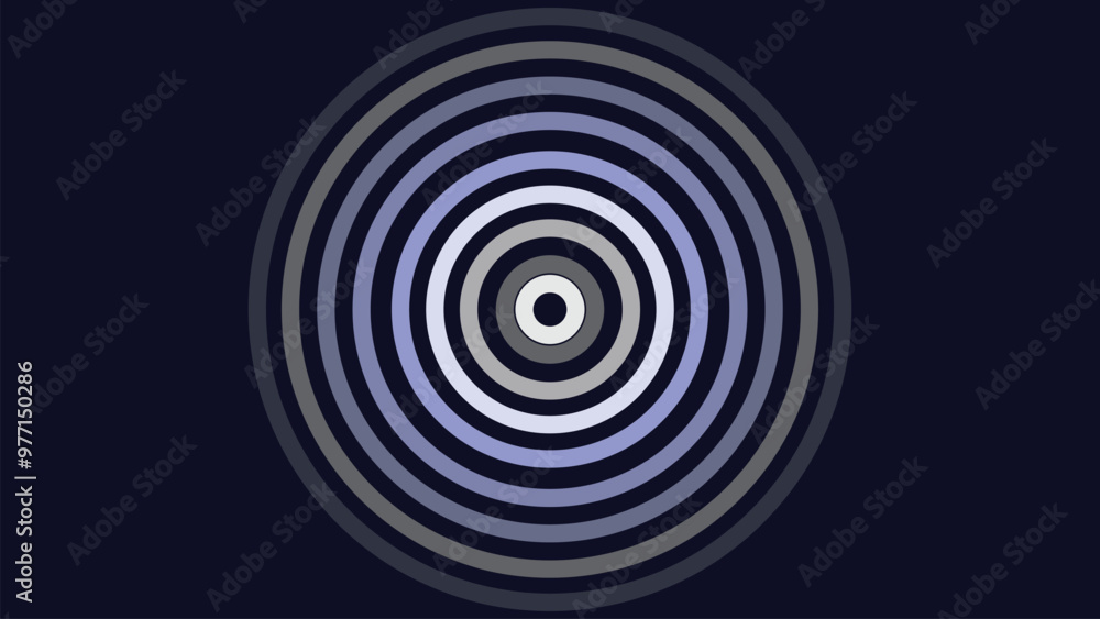 Abstract round spinning vortex style deep data cycle simple smooth line background in dark blue. Abstract round spinning vortex style deep data cycle simple smooth line background in dark blue.
