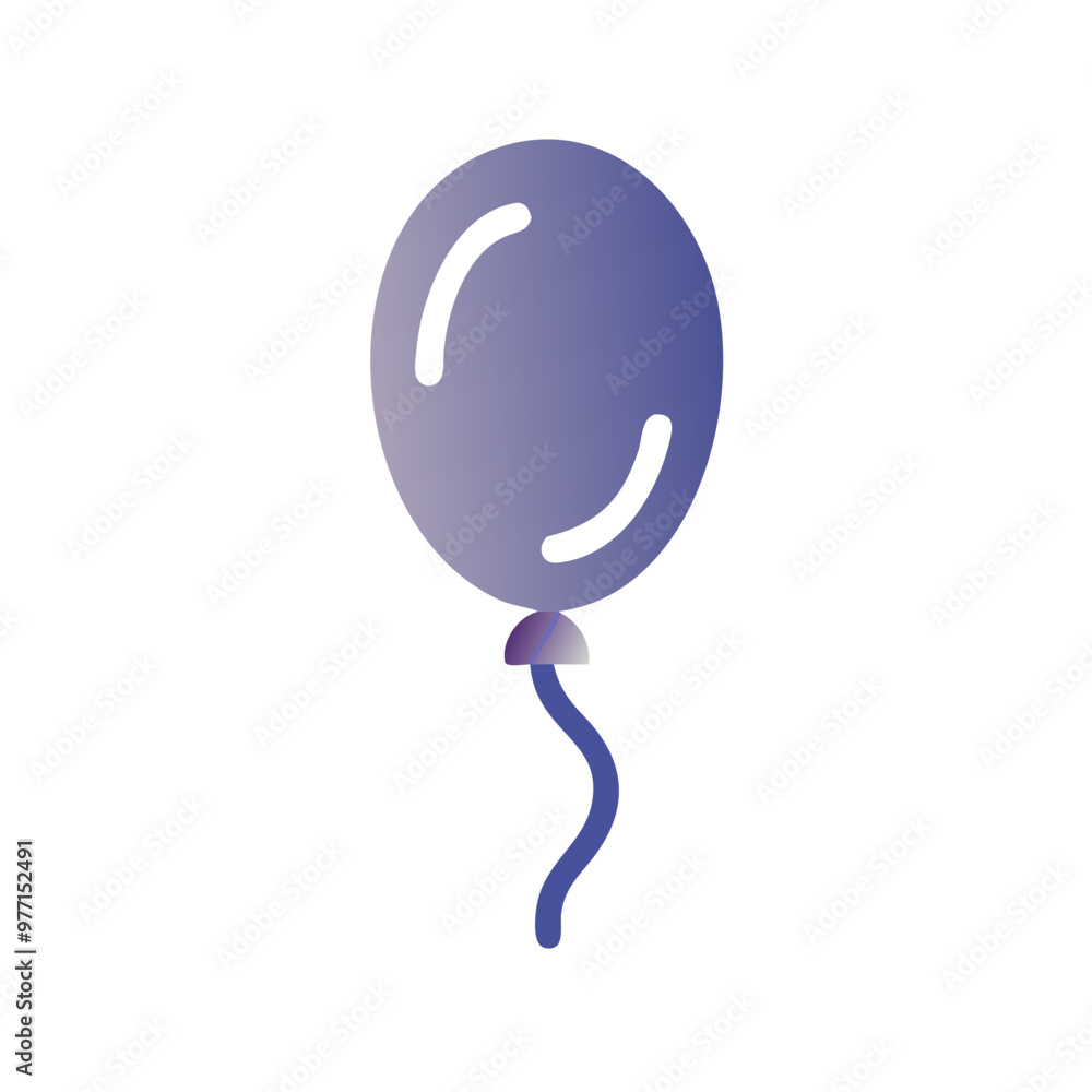 Vector icon of a gradient balloon for festive celebrations, vibrant design, cheerful atmosphere Vector icon of a gradient balloon for festive celebrations, vibrant design, cheerful atmosphere
