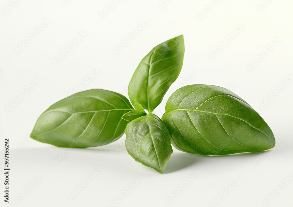 basil isolated on white basil isolated on white