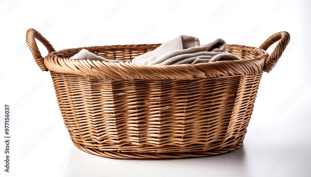 Obraz premium Laundry basket isolated on white background