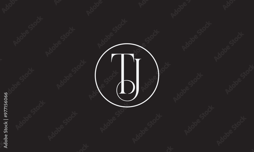 TJ, JT, J, T Abstract Letters Logo Monogram TJ, JT, J, T Abstract Letters Logo Monogram