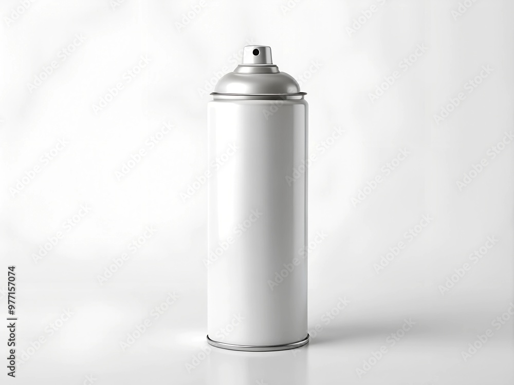 White spray paint can mockup. AI Generative White spray paint can mockup. AI Generative