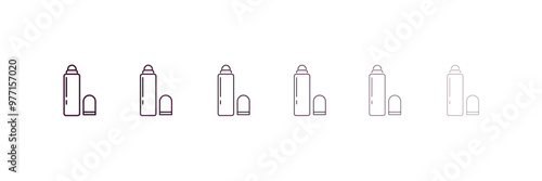 concealer outline icon. Linear vector from beauty concept. 6 different line style concealer icon included thin, light, regular, medium, bold, black.