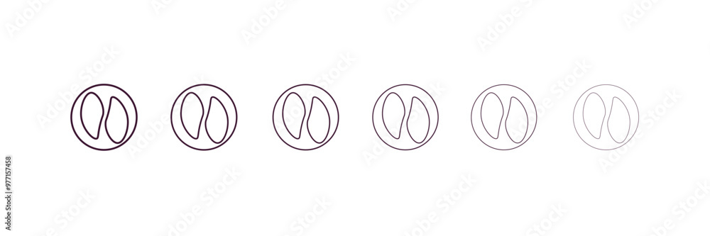 patches outline icon. Linear vector from beauty concept. 6 different line style patches icon included thin, light, regular, medium, bold, black.