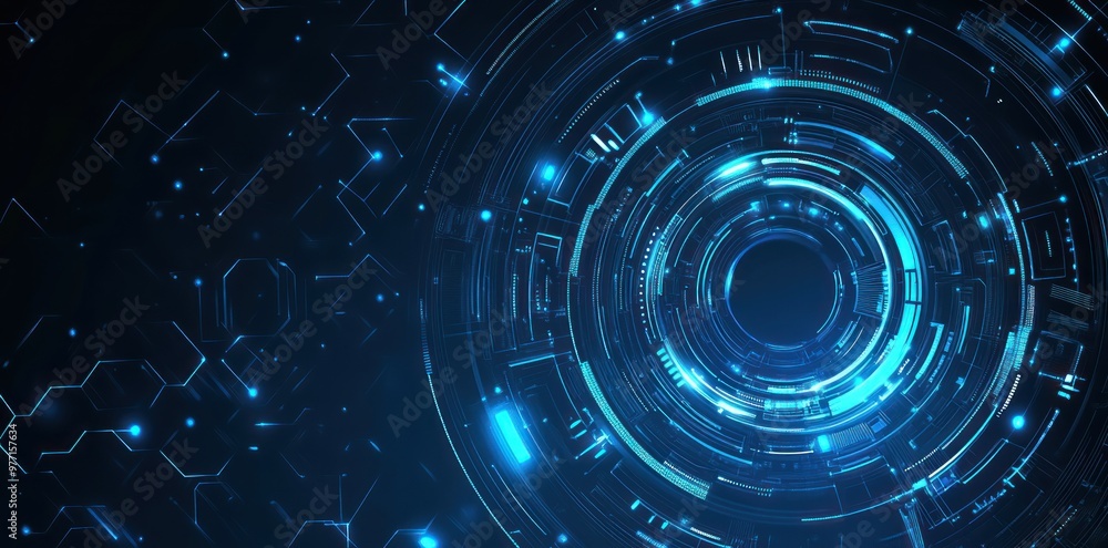 Obraz premium Abstract Digital Technology Circle