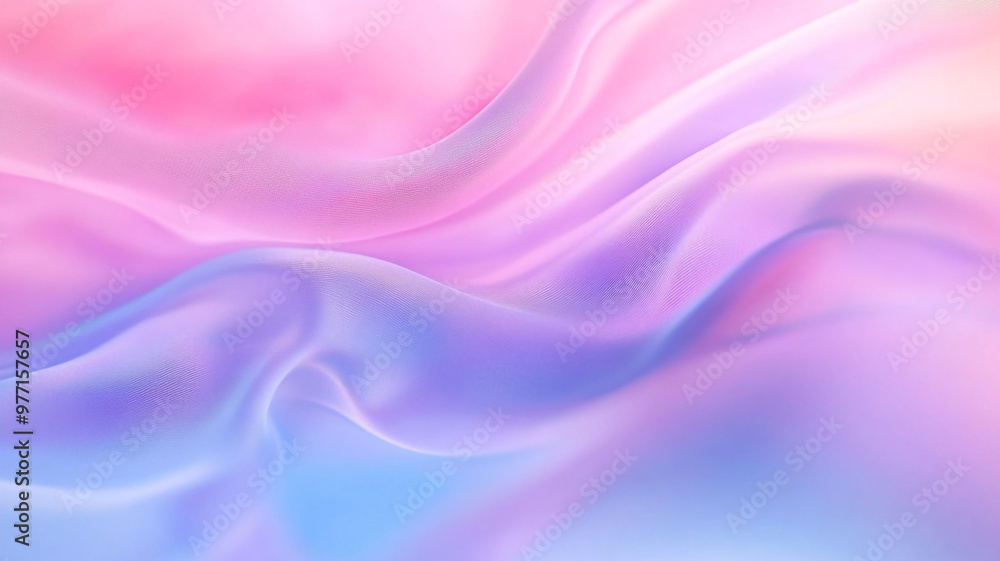 Fototapeta premium Soft pastel waves of color create a dreamy atmosphere in a serene abstract design