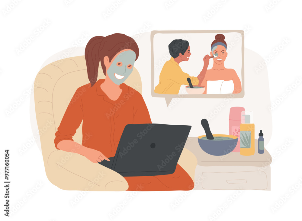 Skin care isolated cartoon vector illustrations. Skin care isolated cartoon vector illustrations.
