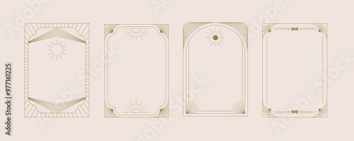 Vintage deco frame. Abstract decoration template for a4 vertical design