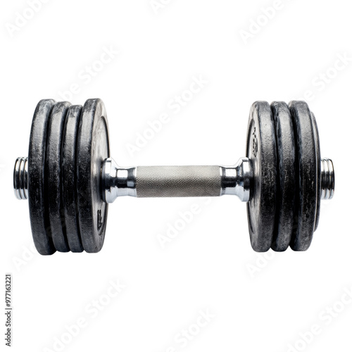 Dumbbell isolated on PNG transparent background