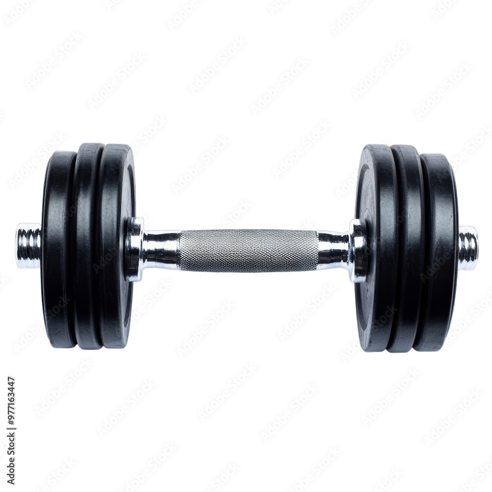 Naklejka premium Dumbbell isolated on PNG transparent background