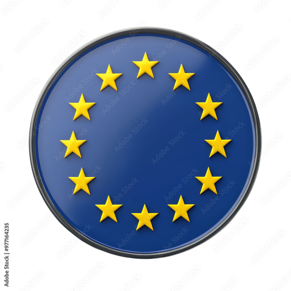 Europe Union icon flag, isolated on transparent PNG background Europe Union icon flag, isolated on transparent PNG background