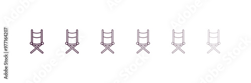 film director outline icon. Linear vector from cinema concept. 6 different line style film director icon included thin, light, regular, medium, bold, black