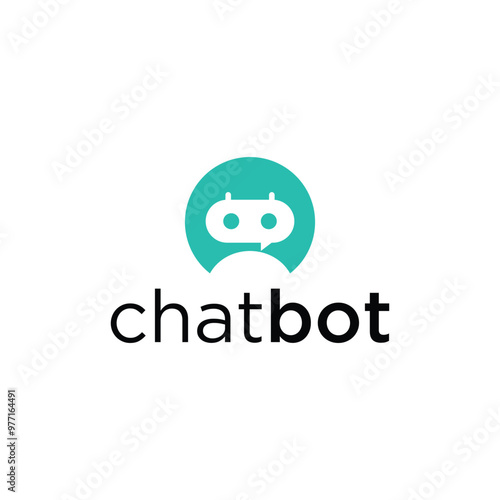 Chat robot logo icon vector