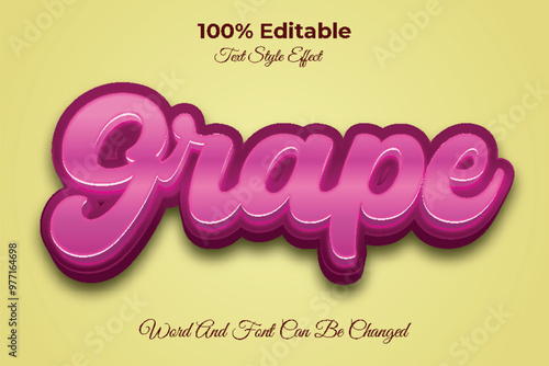 grape editable Text Effect