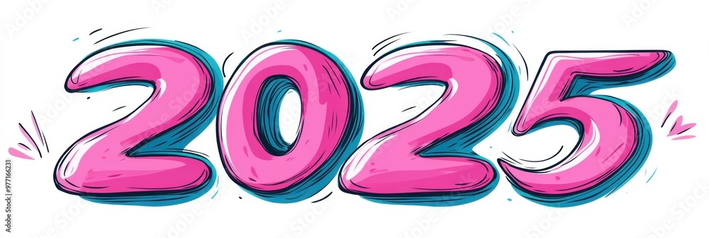 Happy new year 2025 with numbers, design for new year celebration. Ai generative Happy new year 2025 with numbers, design for new year celebration. Ai generative