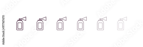 deodorizer outline icon. Linear vector from cleaning concept. 6 different line style deodorizer icon included thin, light, regular, medium, bold, black