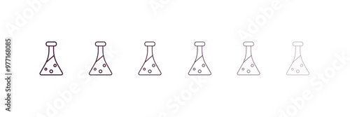 preservatives outline icon. Linear vector from cleaning concept. 6 different line style preservatives icon included thin, light, regular, medium, bold, black