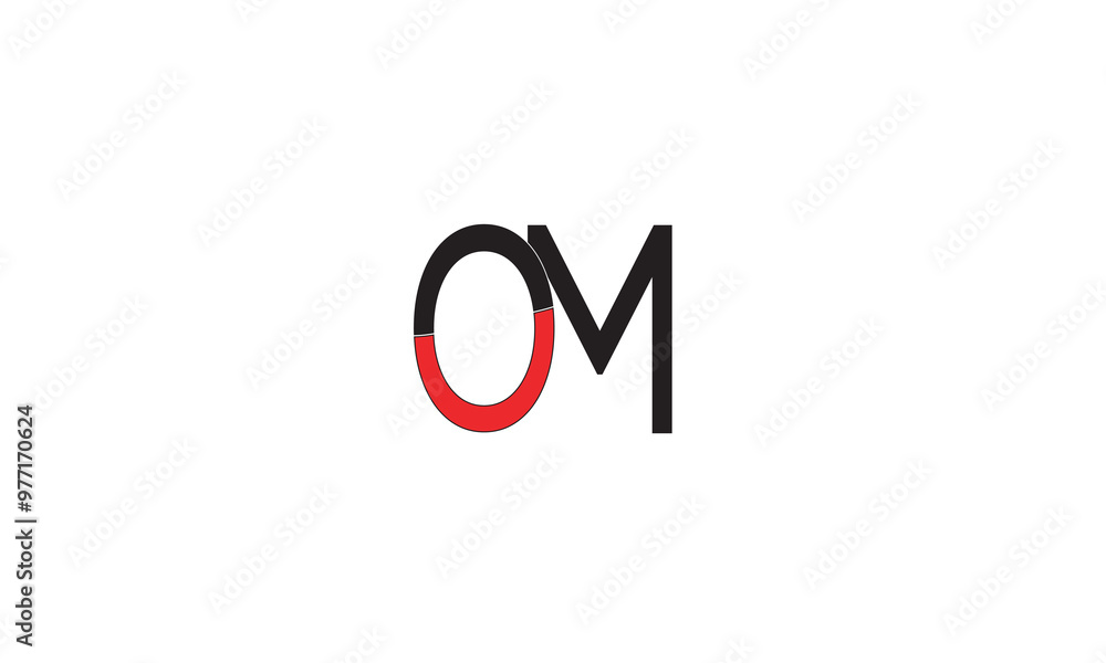 OM, MO, M, O Abstract Letters Logo Monogram OM, MO, M, O Abstract Letters Logo Monogram
