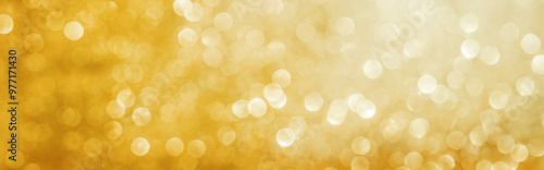 Christmas glowing Golden Banner Background.