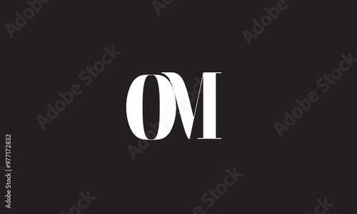 OM, MO, M, O Abstract Letters Logo Monogram 