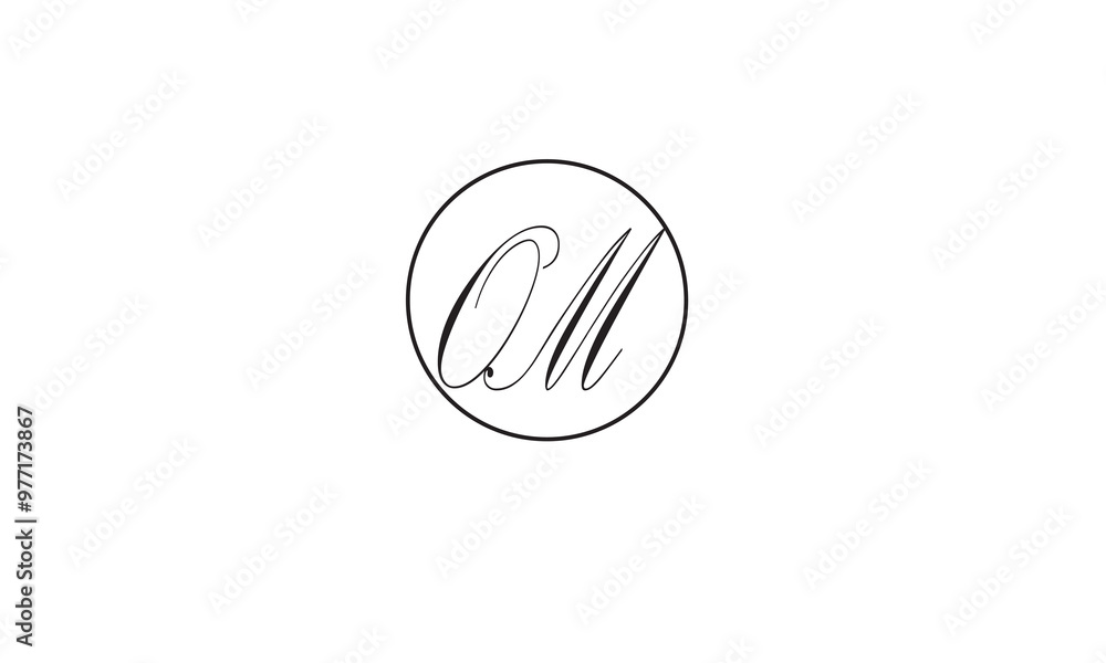 OM, MO, M, O Abstract Letters Logo Monogram OM, MO, M, O Abstract Letters Logo Monogram