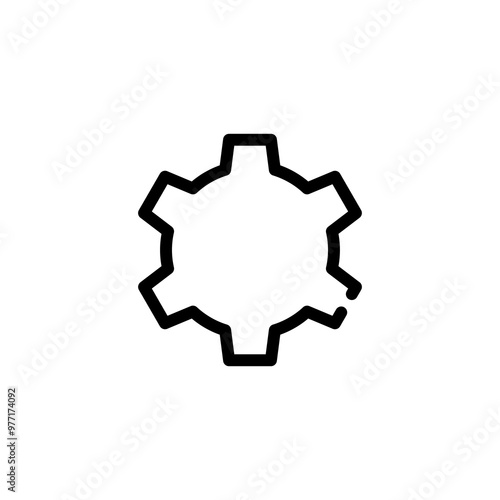 settings icon symbol vector template