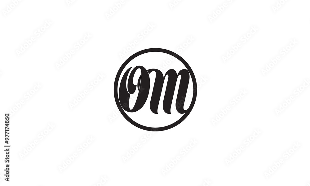 OM, MO, M, O Abstract Letters Logo Monogram OM, MO, M, O Abstract Letters Logo Monogram