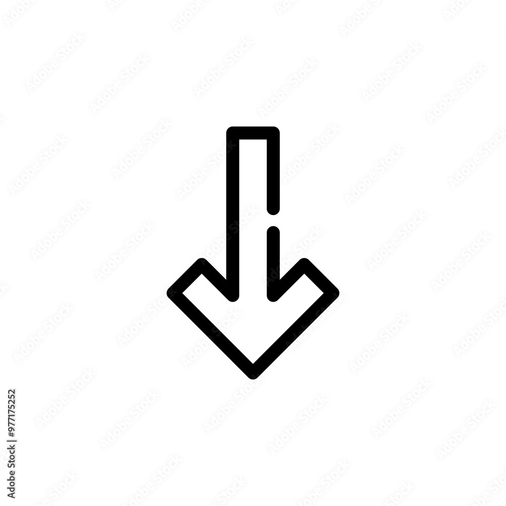 arrow, down icon symbol vector template arrow, down icon symbol vector template