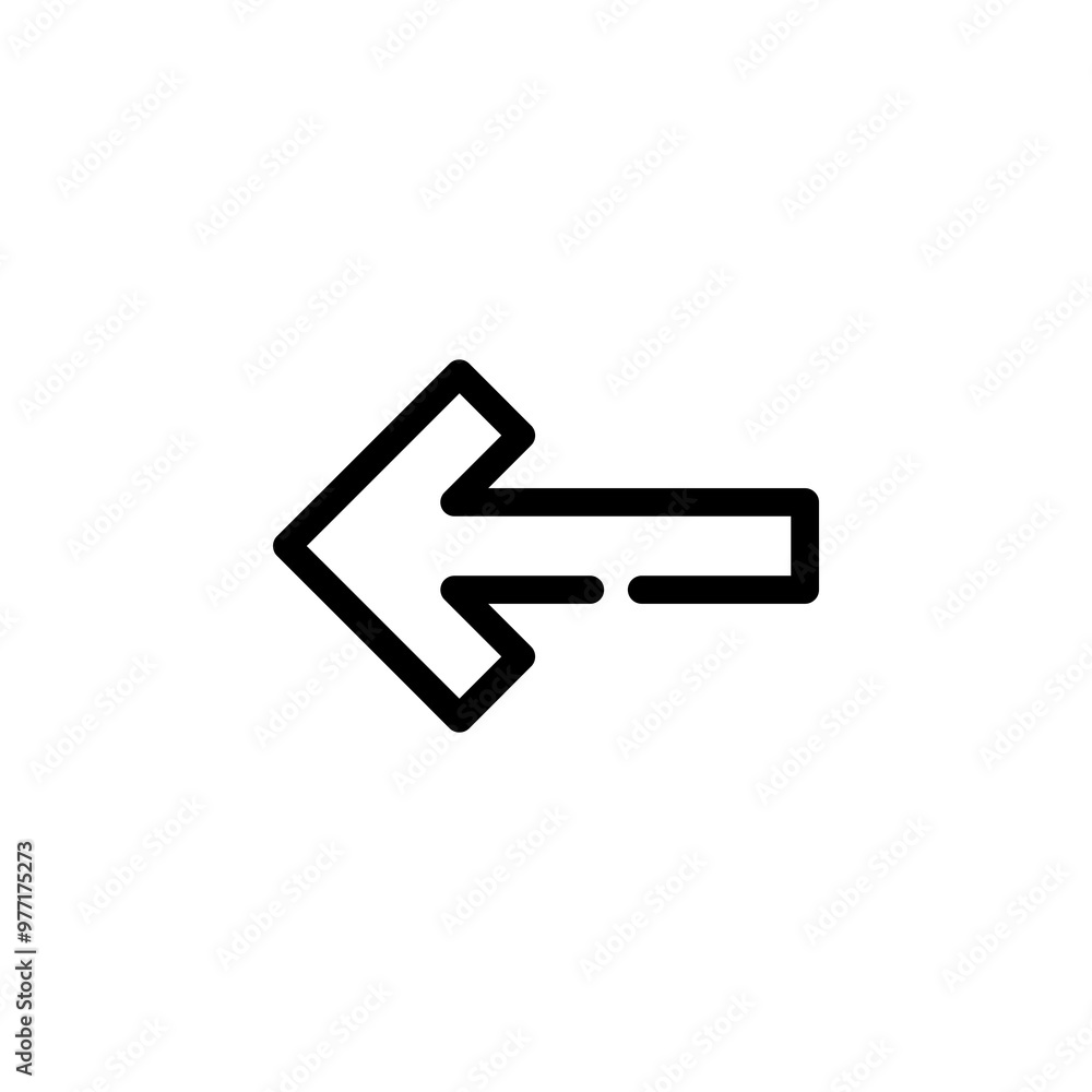 arrow, left icon symbol vector template arrow, left icon symbol vector template