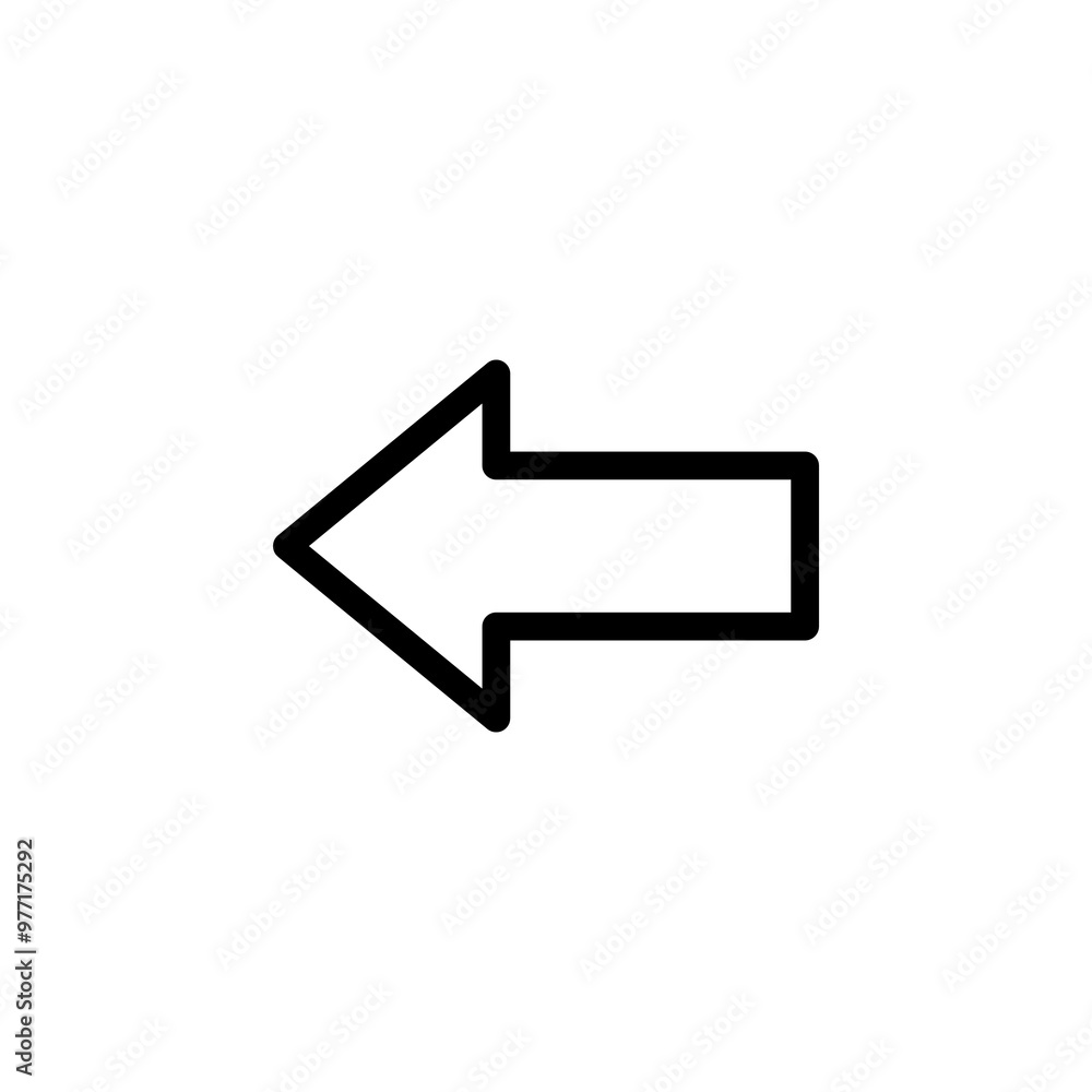 arrow, left icon symbol vector template arrow, left icon symbol vector template