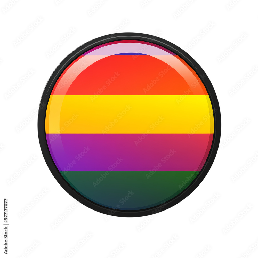 Rainbow flag icon isolated on transparent background, cut out, PNG Rainbow flag icon isolated on transparent background, cut out, PNG