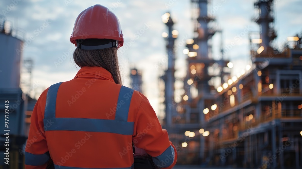Back view of the logistics coordinator who inspects the bright oil refinery --ar 16:9 --v 6.1 Job ID: 90c12060-6e6b-4c20-bc54-9183627354f5 Back view of the logistics coordinator who inspects the bright oil refinery --ar 16:9 --v 6.1 Job ID: 90c12060-6e6b-4c20-bc54-9183627354f5