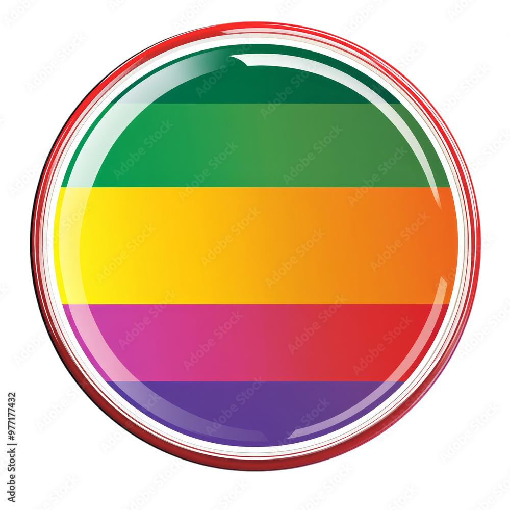 Rainbow flag icon isolated on transparent background, cut out, PNG Rainbow flag icon isolated on transparent background, cut out, PNG