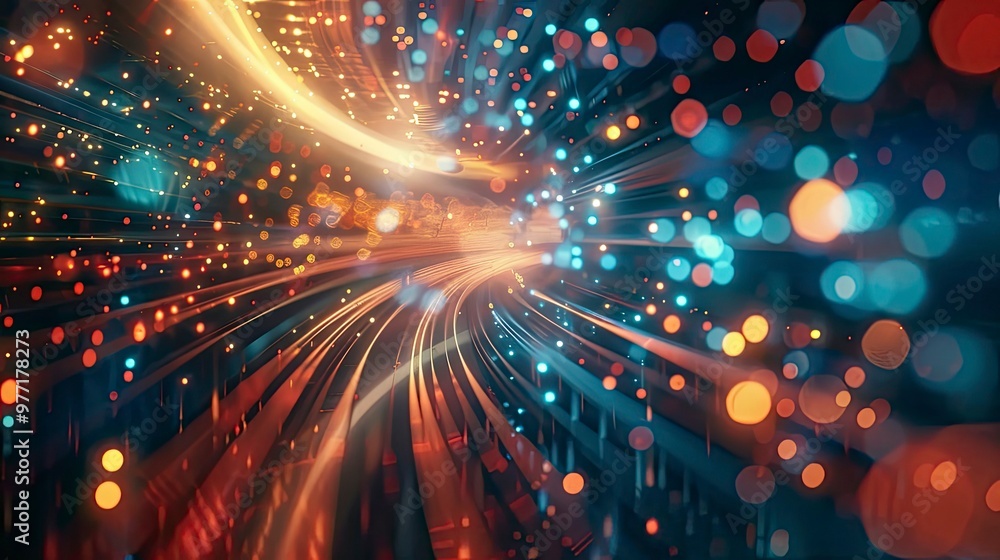 Dynamic abstract light streaks. Dynamic abstract light streaks.