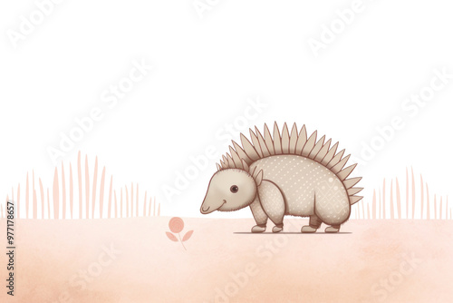 PNG Cute background armadillo animal mammal. photo