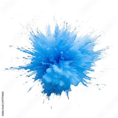 A vibrant blue splash captures the essence of creativity and energy, perfect for artistic projects and dynamic backgrounds.