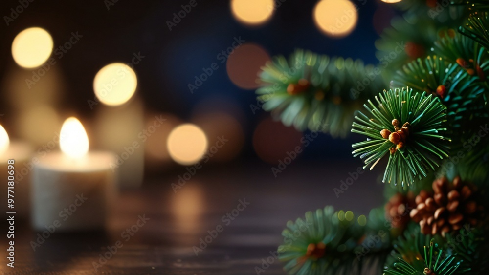 christmas tree and candles christmas tree and candles