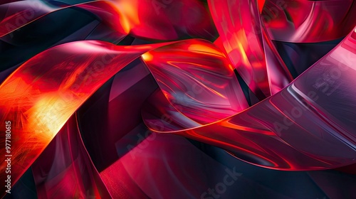 Dynamic abstract ribbons in motion.