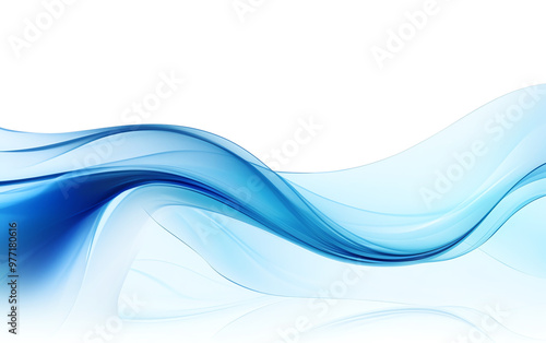 A smooth abstract wave design in shades of blue and white, perfect for backgrounds, wallpapers, and creative projects.